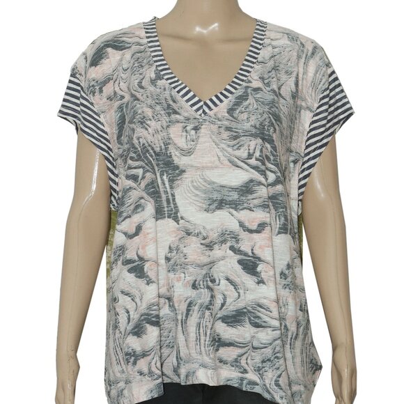 Free People We The Free Paradise City Printed Tee Blouse Top S - Picture 3 of 6